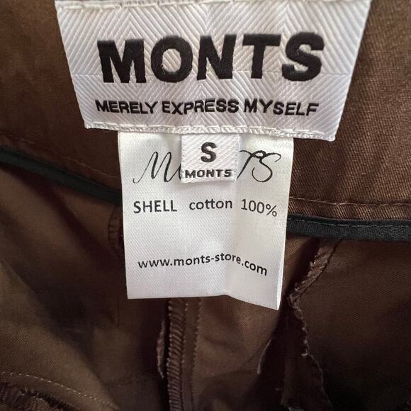 MONTS Dark Brown Wide Leg, High Rise Pants Size S - Picture 6 of 9